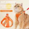 Reflective Pet Harness Vest Breathable Mesh Dog Cat Harness with Adjustable Straps Escape-Proof Side-Clip Cat Vest for Safe Walking