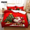 Red Christmas Bedding Set, 3Pcs Duvet Cover Set, Soft Comfortable Breathable Duvet Cover, For Bedroom Guest Room Decor