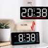 Цифровой светодиодный будильник с датой, температурой, яркостью, регулировкой, электронные часы, детские, прикроватные, бесшумные, с функцией повтора сигнала, 12/24 ч, питание от USB