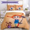 3pcs Duvet Cover Set (1*Duvet Cover + 2*Pillowcase, Without Core), Pippi Longstocking Print Soft All‑Season Bedding Set, Home Bedroom Decor Gift