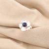 Round Third Eye Chakra Sodalite Stone Stackable Birthday Ring Jewelry 925 Silver RR-51-27