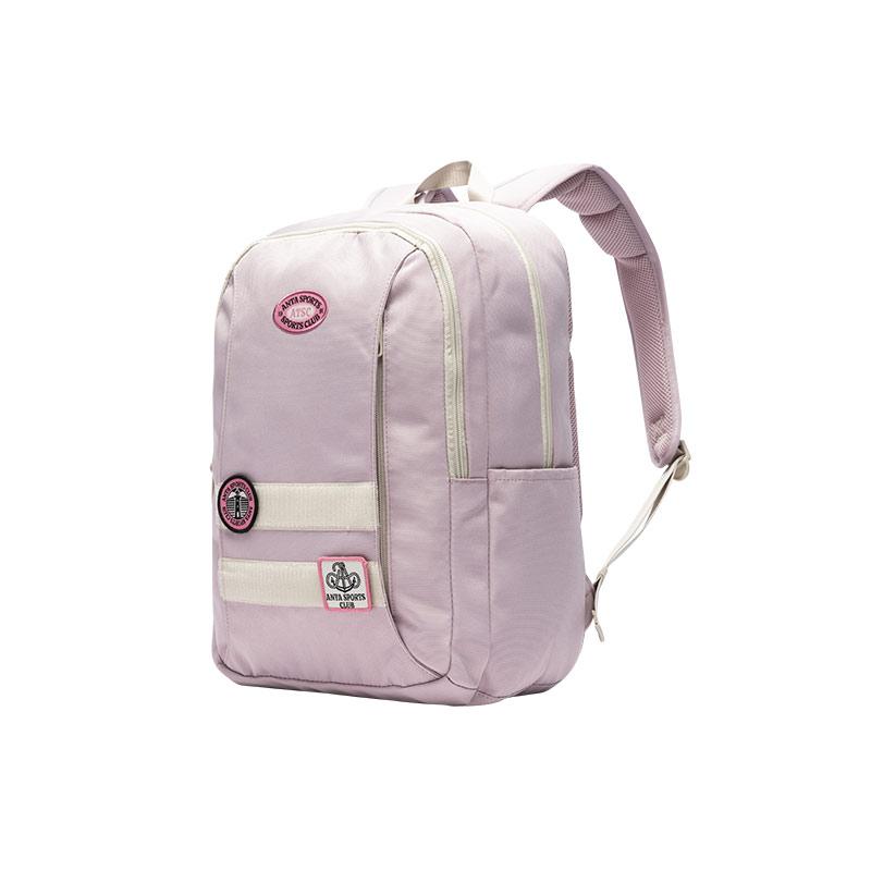 Anta Good Things Happen Fashion Trend Fabric Backpack Unisex Backpack Light-Purple Pink 192518152-3