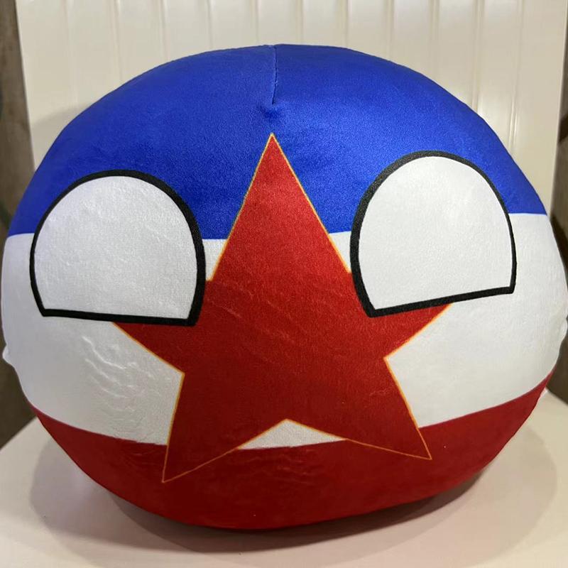 Cartoon Polandball Plush Toy Cute Country Ball Plush Doll Soft Pillow Cute Keychain Pendant Boys and Girls Birthday Gifts