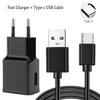Fast Charger EU Plug For OPPO A93 A52 A53 A73 A5 A9  Reno 2 2Z 3 4 Pro USB Travel Phone Adapter 2A Type-c USB Charging Cable