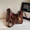 Ielgy Ladies Large-Capacity Glossy Tote Bag High-End Texture Soft Commuter One-Shoulder