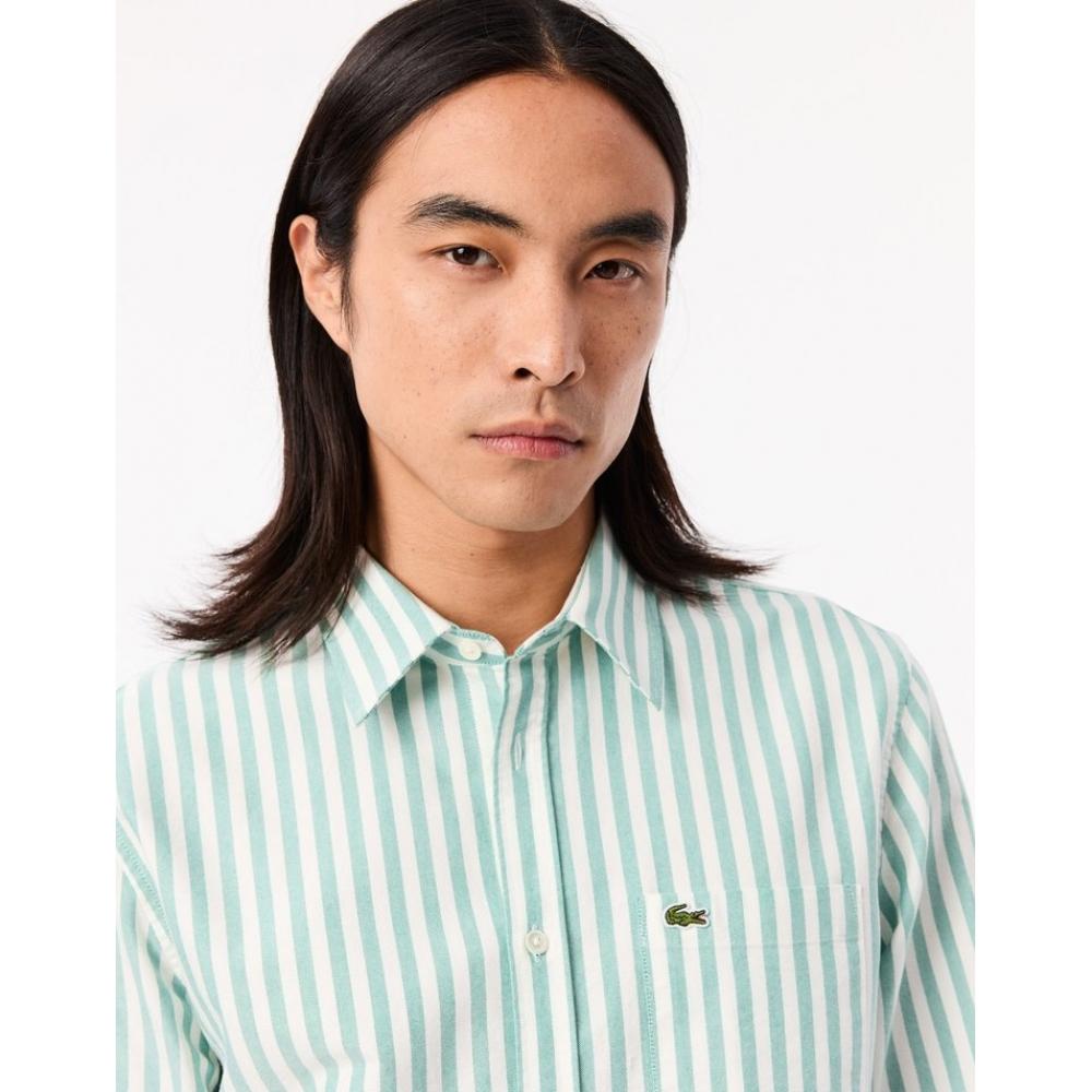 Lacoste Мужская рубашка Oxford Stripe Ch7549 54n Jk1