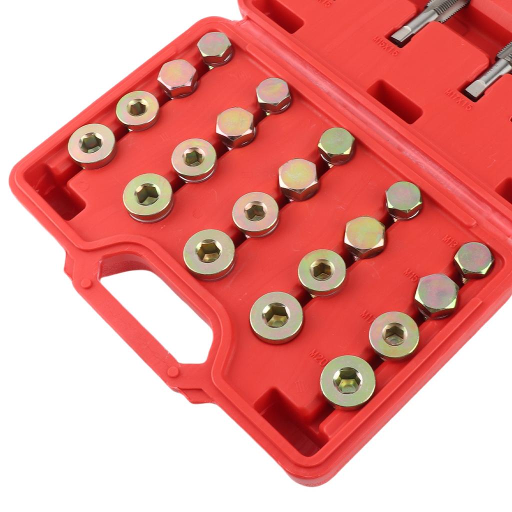 64PCS Oil Pan Thread Repair Kit Sump Drain Plug Tool Set M13 M15 M17 M20 Oil Pan Thread Repair Tool