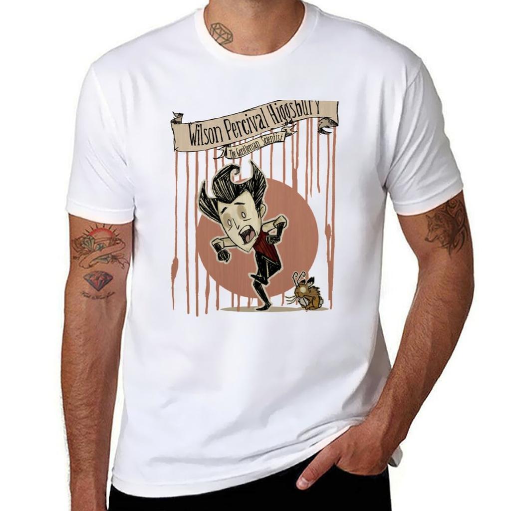 Dont Starve Wilson Percival Higgsbury Tshirt Dry Fit Athletic Short Sleeve Shirt