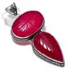 Ruby Natural Gemstone 925 Sterling Silver Jewelry Pendant 3.55" J0F01