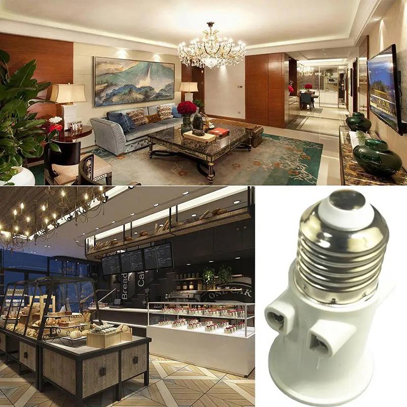 E27 Разделенная головка пламени Переходник Разъем E27 Адаптер лампы Патрон лампы Цоколь Конверсионные аксессуары для освещения