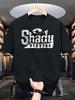 Футболка с хип-хоп принтом Shady Records, подходит для концертов, спортзалов, активного отдыха - Весна/Лето/Осень, уличный стиль - M...