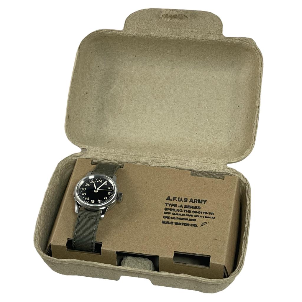 Military Watch TYPE 24H Black Dial Green Cloth Strap [M.R.M.W.] Men's A-11