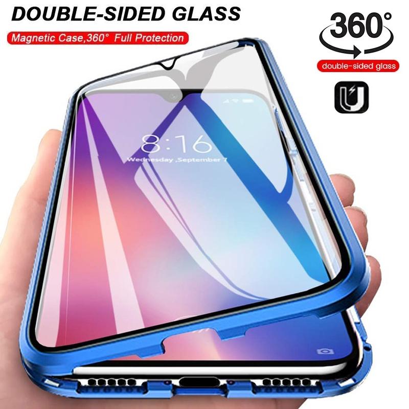 Магнитный защитный чехол 360° для Samsung Galaxy A55 A52S A56 A53 A54 5G Двустороннее закаленное стекло Ударопрочные чехлы для телефона
