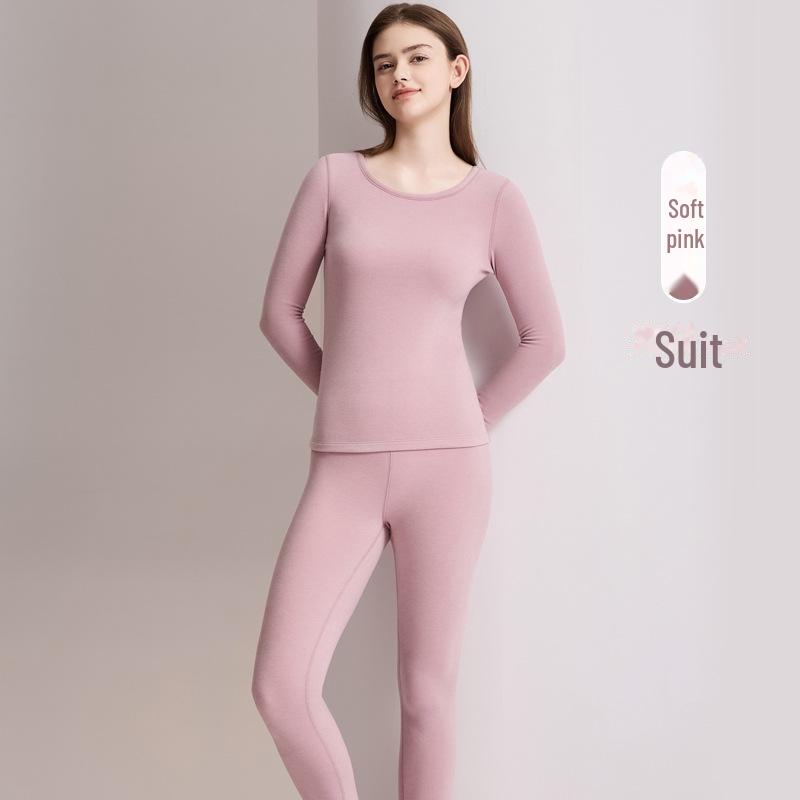 Женский шерстяной термобелье с утолщенным начесом для тепла осенью и зимой