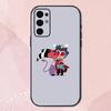 Аниме Мультяшный Чехол Для Телефона Для Samsung S24,S21,S22,S23,S30,Ultra,S20,Plus,Fe,Lite,Note,10,9,5G H-Helluva Boss Черный Мягкий Чехол