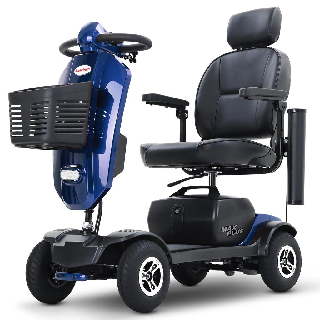 Sweetrich MAX PLUS Blue/Red Steel Frame, 300W Motor, 20Ah Battery, Max Speed 6 km/h, Four-Wheel Urban Commuter Scooter