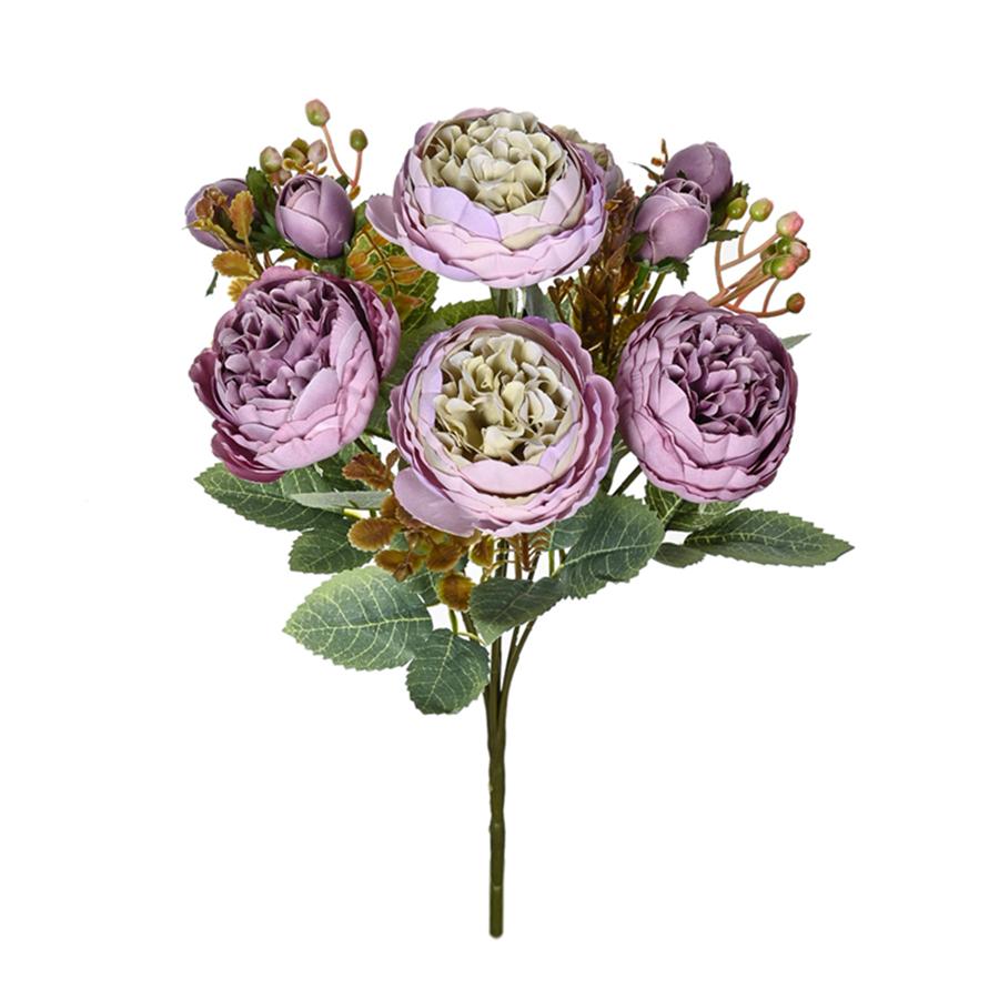 7 Forks Silk Artificial Flower Peony Home Room Wedding Wreath Festival Party Outdoor Arch Background Decor Floral Arrangement