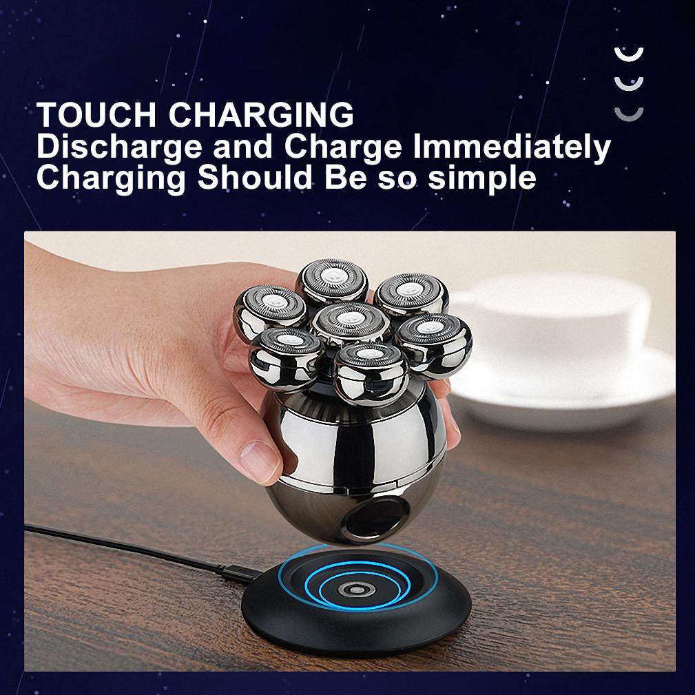 7D Electric Head Shaver for Bald Men - Modern Design Head Shavers - Electric Men's Grooming Kit Anti-Pinch Cordless and Rechargeable CDN