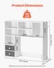 VEVOR Desktop Bookshelf, 3-Tier Desktop Storage Organizer, 37" x 10" x 31.1" Office Storage Rack Wood Display Shelf