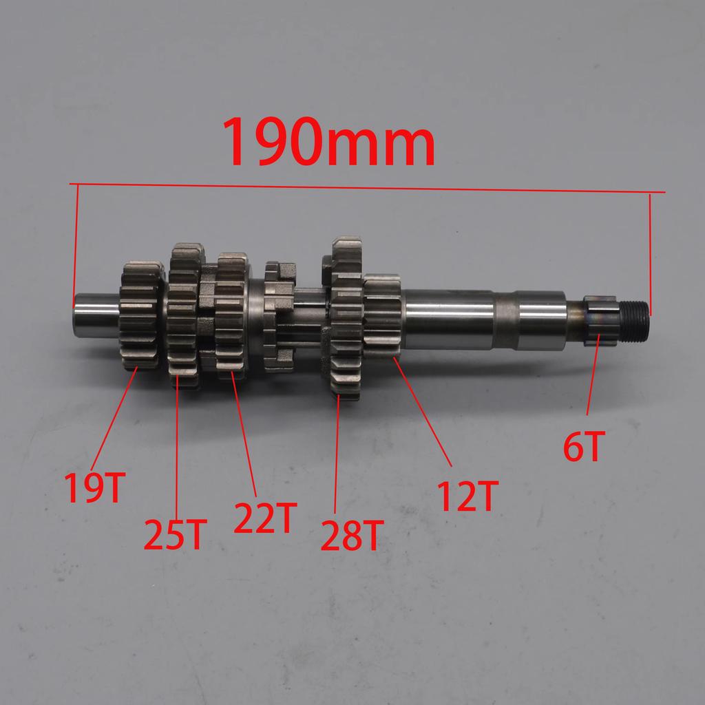 For LONCIN ATV 5 gearbox gear countershaft main LX250 LC171FMM LX250F 250cc Quad GoKarts Engine JIANSHE BASHAN RATO KAYO