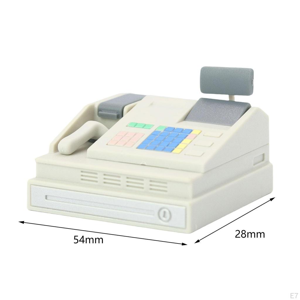 Кассовый аппарат для кукольного домика 1/12, модель, реквизит для сцены, мебель, супермаркет, магазин