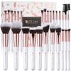 Pearl White Makeup Brushes Set 27Pcs Professional Brush for Makeup Foundation Eyeshadow Synthetic Goat Pony Hair Make Up Brush Set