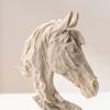 Vintage Style Horse Head Statue Collectible Resin Figurine Rustic Animal Bust Sculpture for Home Office Desk Decor