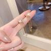 Fashion Rhinestone Butterfly Drop Earrings for Women Light Luxury Long Tassel Hanging Earrings Girls Party Wedding Jewelry Gift