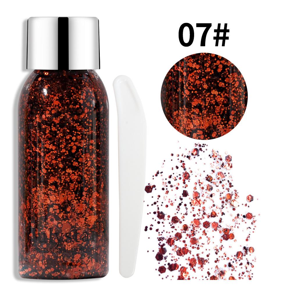 Colorful body glitter, facial and body lip glitter, eyeshadow, colorful iridescent, dance, Christmas