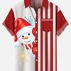 3D Digital Printing Short-sleeved Shirt Christmas Series Shirts Men's Shirts