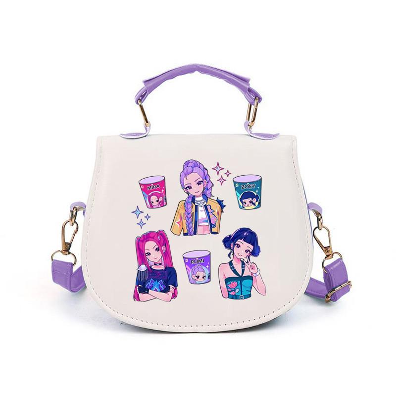 Girls Kpop Hunters Derpy Rumi Zoey Mira Printed Student Kids Casual Shoulder Crossbody Bags