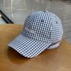 Small Plaid Soft Top Baseball Hat Spring And Summer Female Couple Outdoor Mountaineering Face Small Cap Man