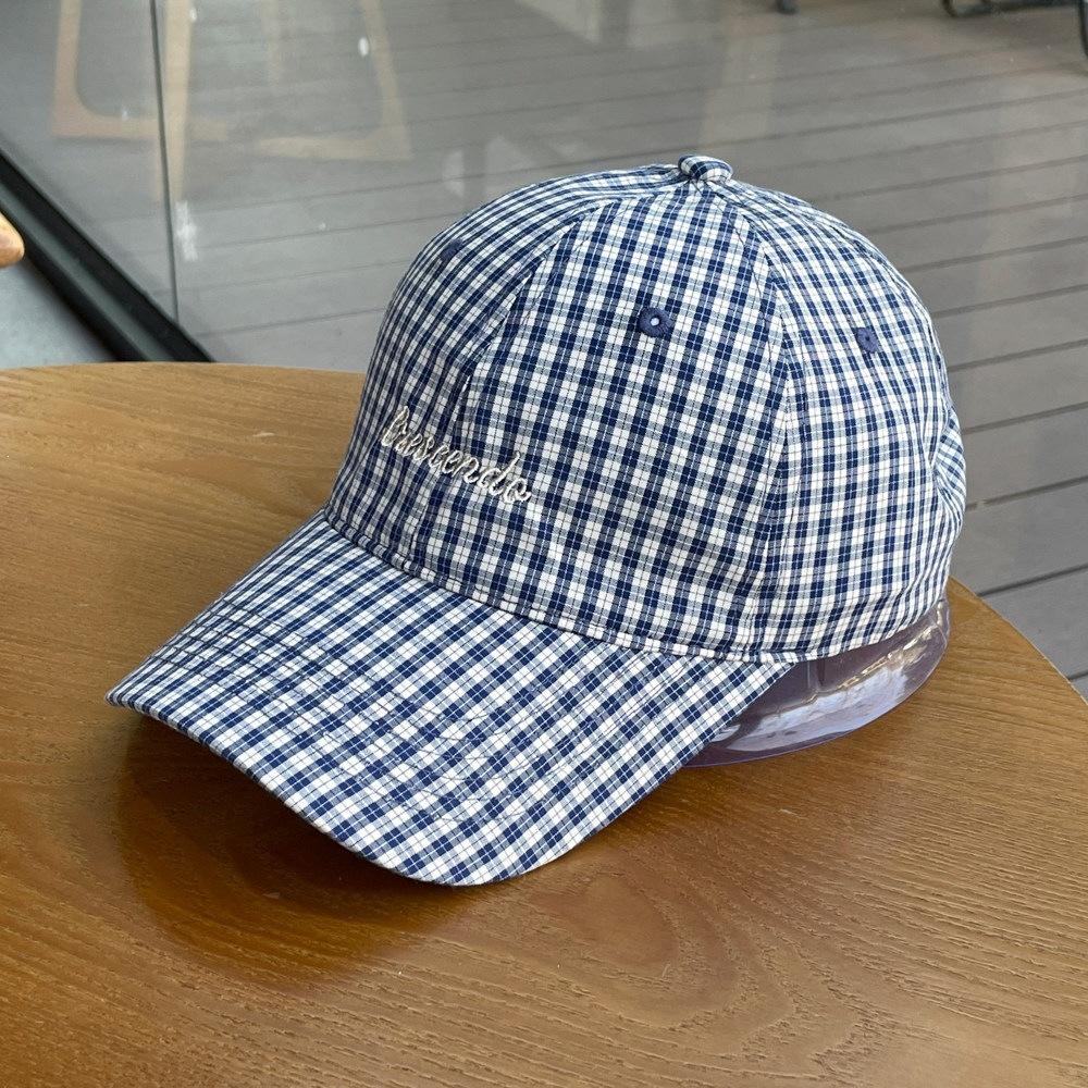 Small Plaid Soft Top Baseball Hat Spring And Summer Female Couple Outdoor Mountaineering Face Small Cap Man