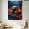 Raven Skulls Gothic Artwork Tapestry Background Cloth Fashion Print Christmas Gift Atmospheric Background Cloth Background Cloth