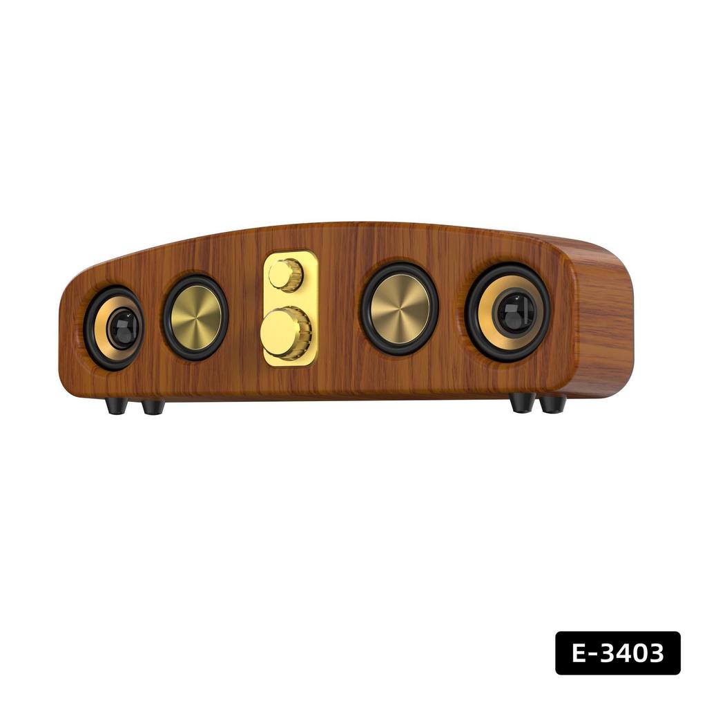 Bluetooth-динамик в стиле ретро с деревянной полоской, глубокими басами, настольным звуком, радио и слотом для карт