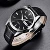 Black Leather Business Quartz Date Day of the Week Day Gift Men's Watch, Strap, Style, Classic, Waterproof, Movement, Analog, Stylish, Casual, Simple,