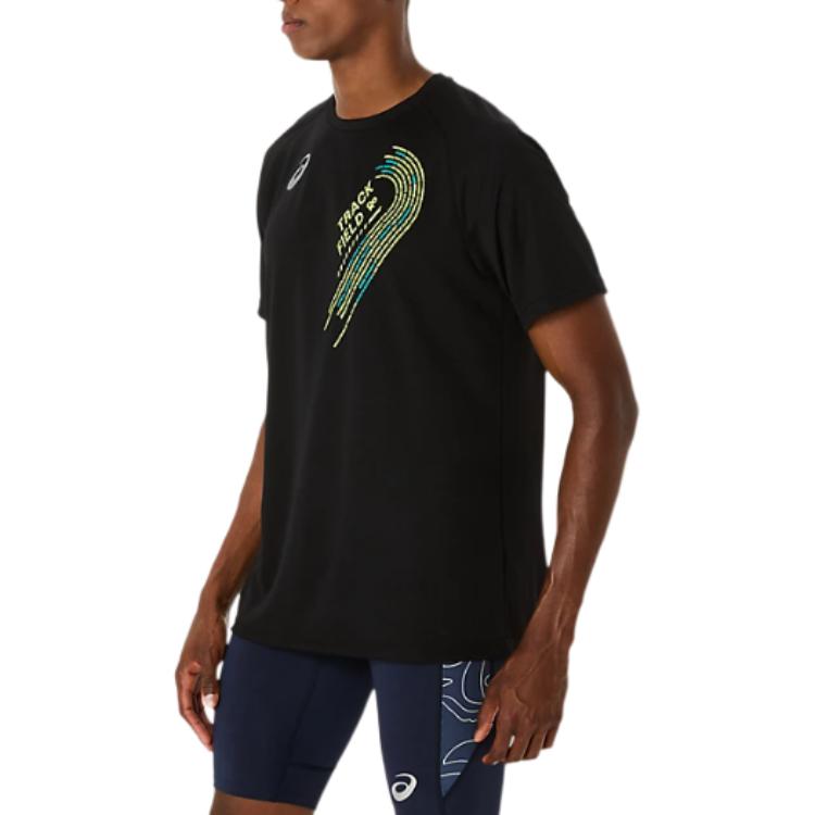 Asics Футболки Мужские Черные С Круглым Вырезом 2091A749-001