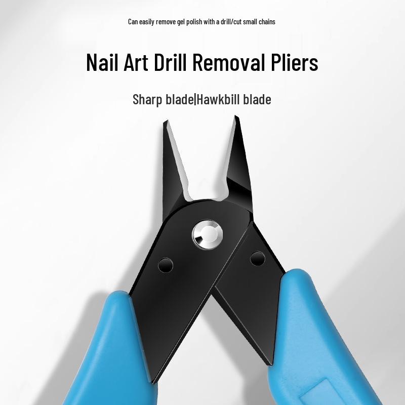 Набор щипцов для удаления бриллиантов для нейл-арта: Включает кусачки, клещи Vise Grip, маленькие металлические ножницы и прецизионные инструменты.