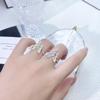 [Double Butterfly Yicai] Gradual Change Enamel Butterfly Opening Ring Women'S Light Luxury Niche Personality Advanced Sense Stacking Ring