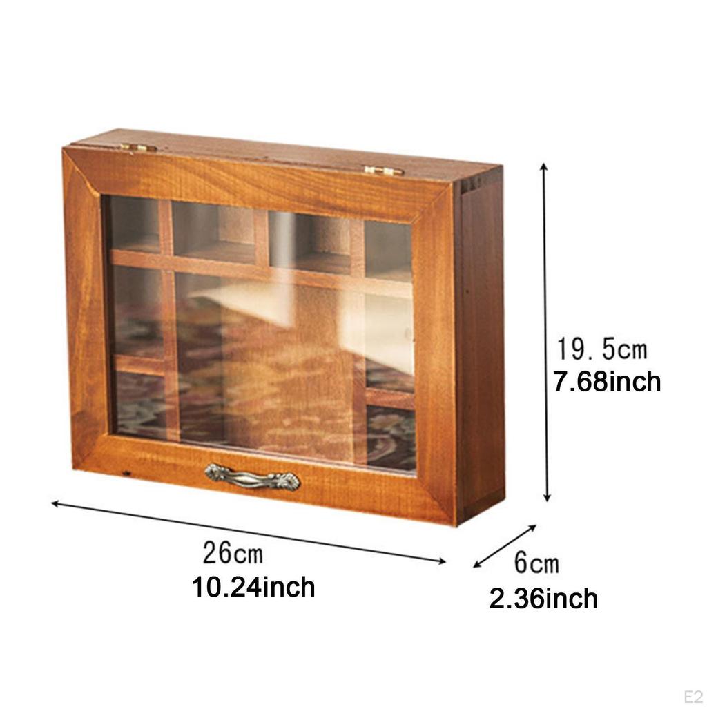 Настольный шкаф для хранения вещей, витрина, стойка для сережек, деревянный органайзер для украшений для игрушек и женщин