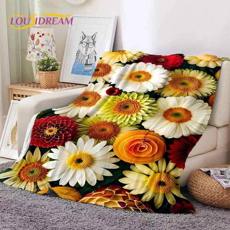 Мягкие одеяла Dream Sun Flowers Nordic Daisy, сохраняющие тепло, удобные одеяла для пикника, кровати, дивана, дома, спальни, подарок
