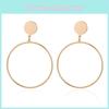 Модные серьги-кольца из сплава для женщин, трендовые геометрические эффектные украшения