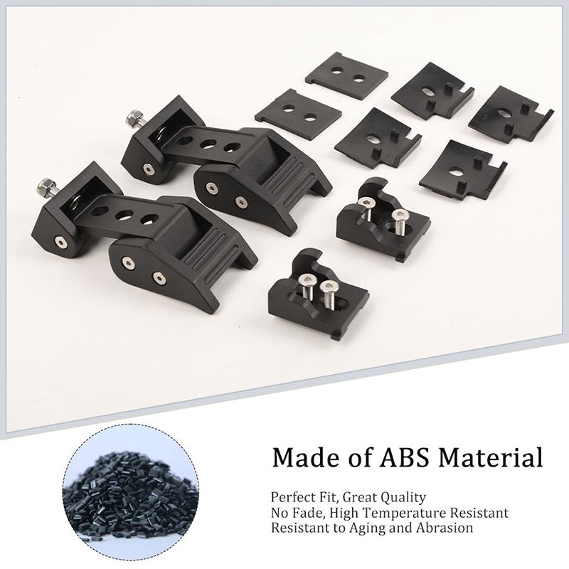 Engine Hood Latches Locking Hood Catch Kit Aluminum Alloy Hood Locks Compatible with Jeep Wrangler JK JL JT