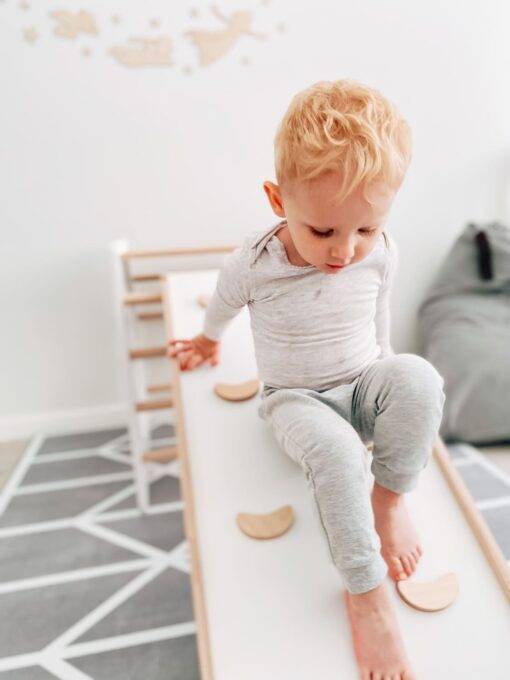 Деревянная горка для детей, горка для скалолазания, детская комната, игровая площадка, лунно-голубой цвет