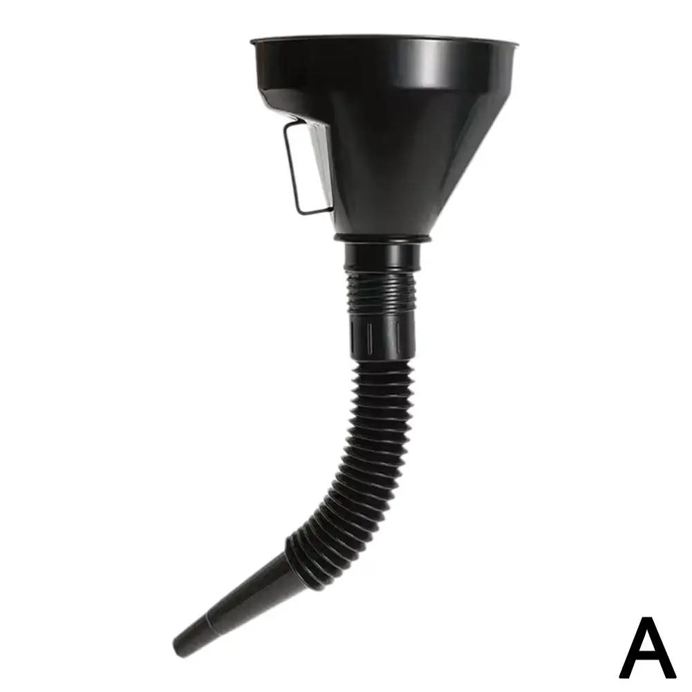 Car And Motorcycle Fuel Funnel, Oil Pouring Device Plastic Nozzle Filter Oil Long Leakage Extended Household Screen V8Q3