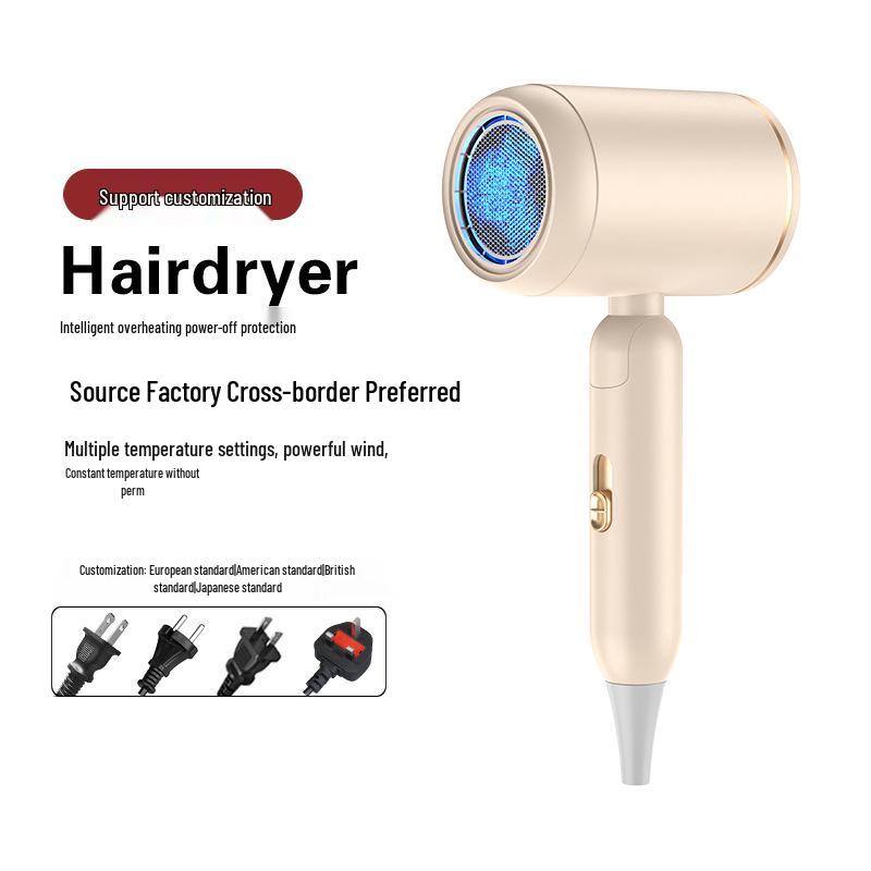 Portable High-Speed Foldable Hair Dryer for Home and Travel - Constant Temperature, High Power