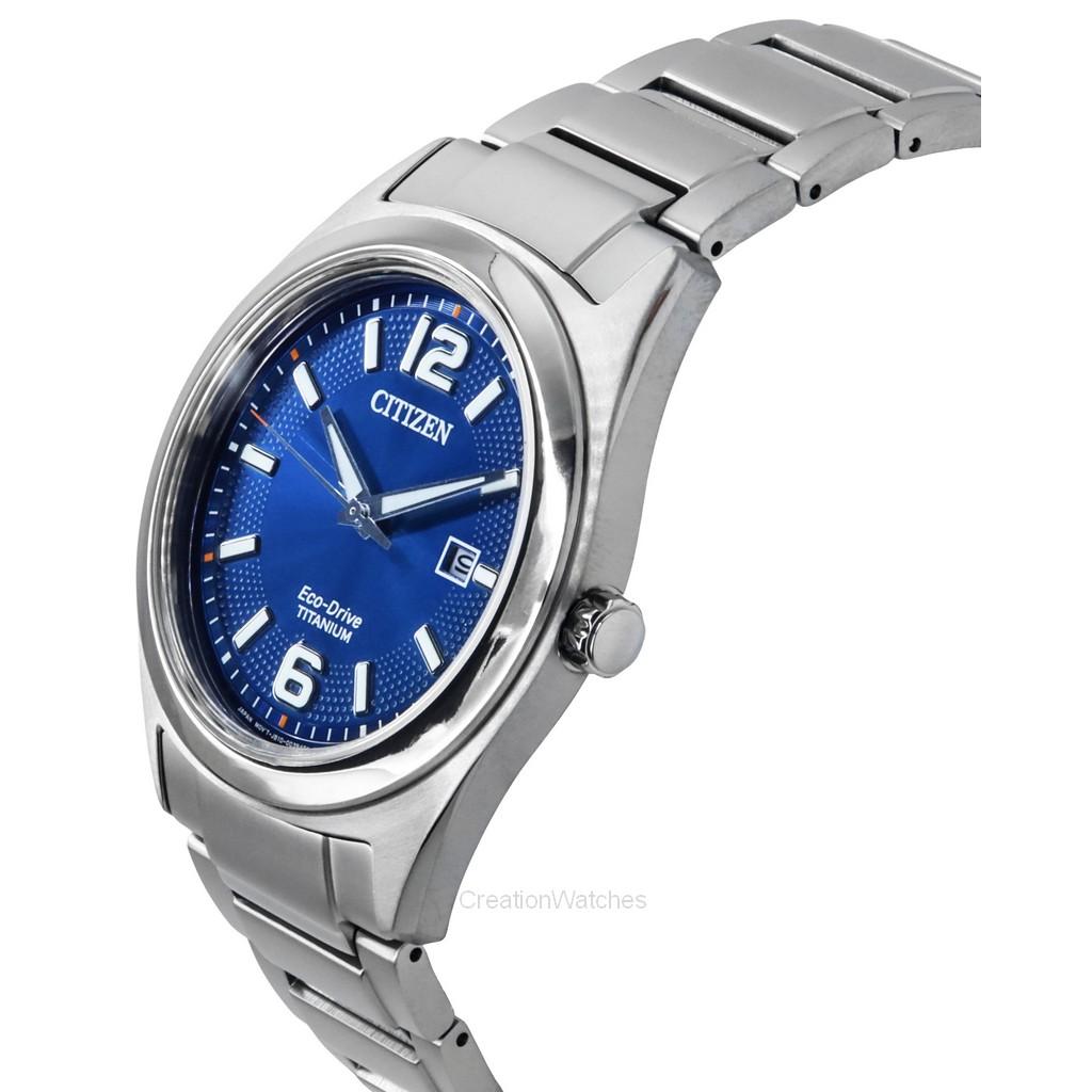 Citizen Мужские часы Eco-Drive AW1641-81L с синим циферблатом из супертитана