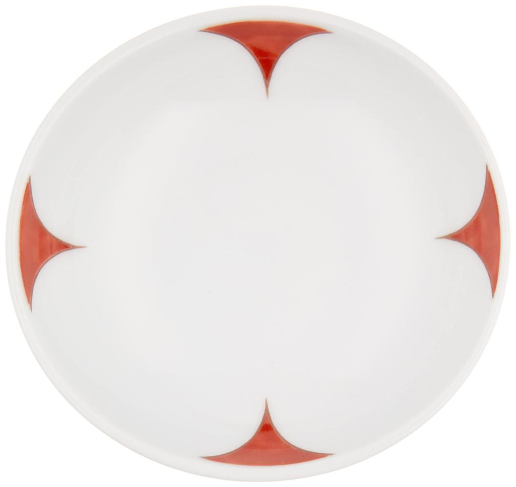 Hasami Ware Oval Small Dish with a Brocade 42891 Four-leaf Pattern,