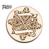 Штамп для сургучной печати Головка Ирис Алфавит A-Z, Латунь Гравированная DIY Ремесло Печать для Свадебных Приглашений Конвертов Журнала Упаковки Подарков