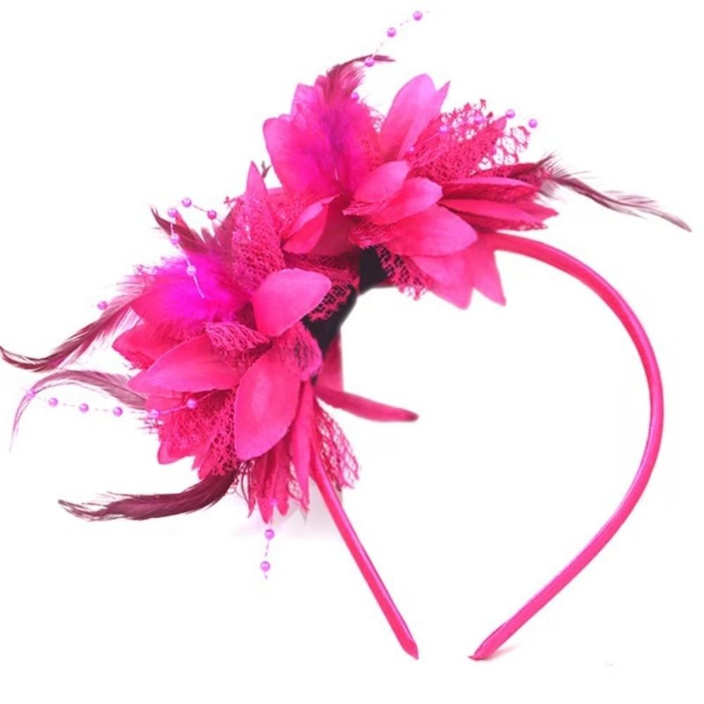 Floral Flower Headband French Style 1920s Hair Accessories Fashion Feather Hairpiece Dance Show